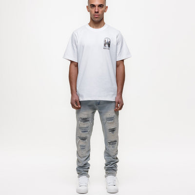 MAGIRI Ripped Indigo Slim Blue Jeans