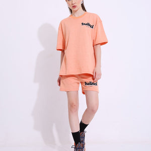 Retro Melange Orange - Oversized Shorts