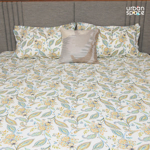 Fitted King Size Cotton Bedsheet - Iris Blue
