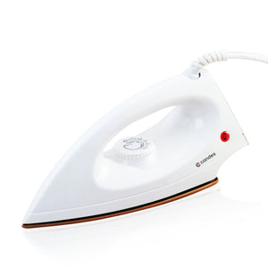 Light Weight Electric Dry Iron White 100% Non Stick Teflon Coating