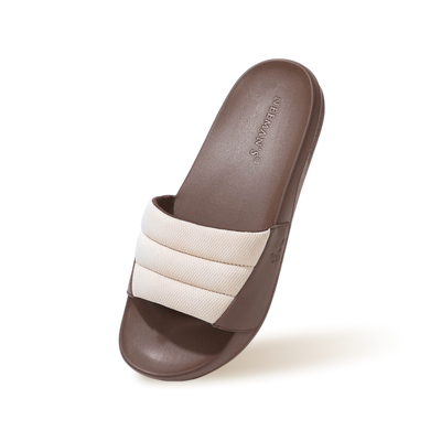 Squooshy Slides for Women : Ivory-Brown