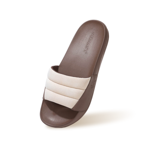 Squooshy Slides for Men : Ivory-Brown
