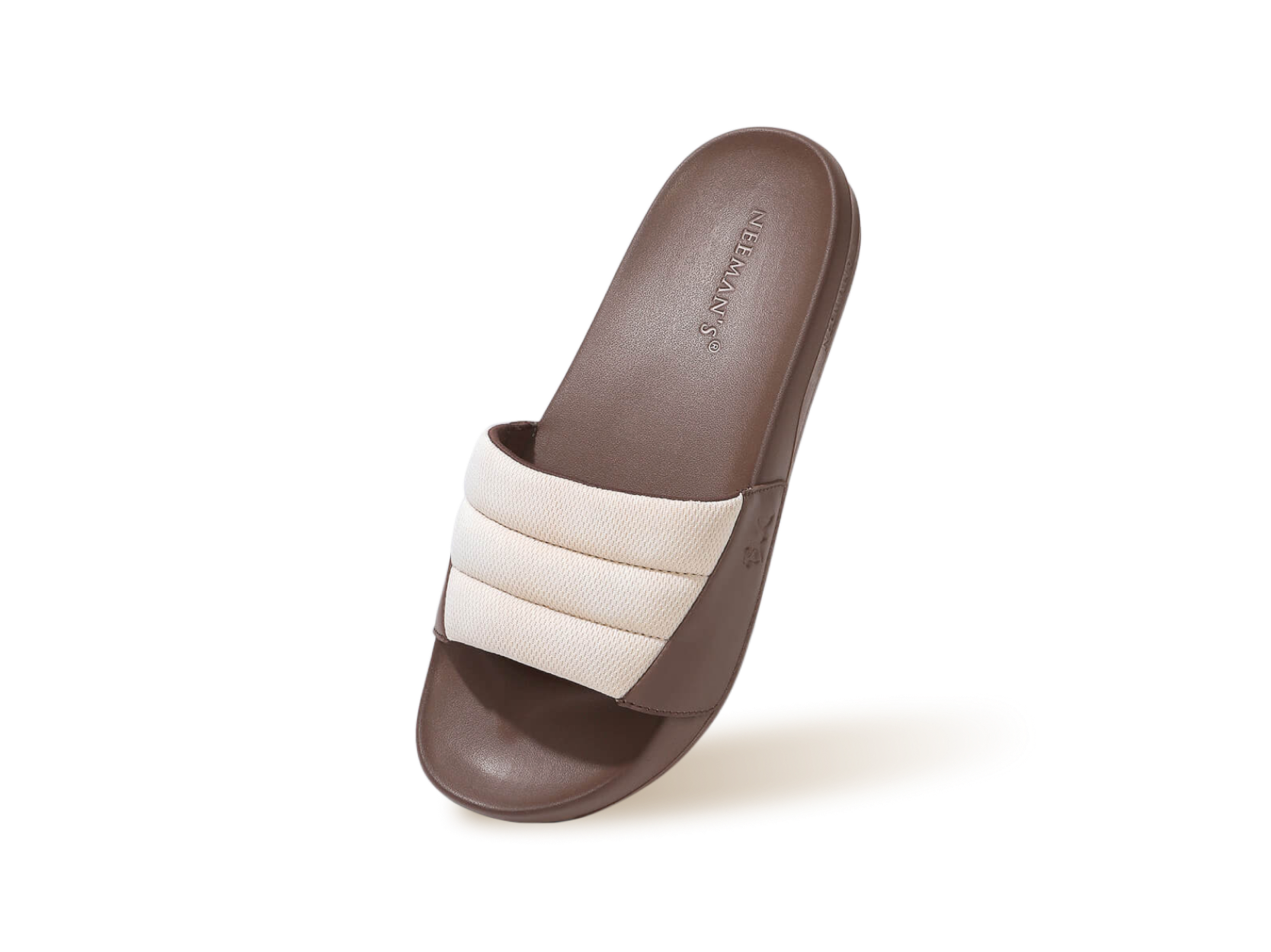Squooshy Slides for Men : Ivory-Brown