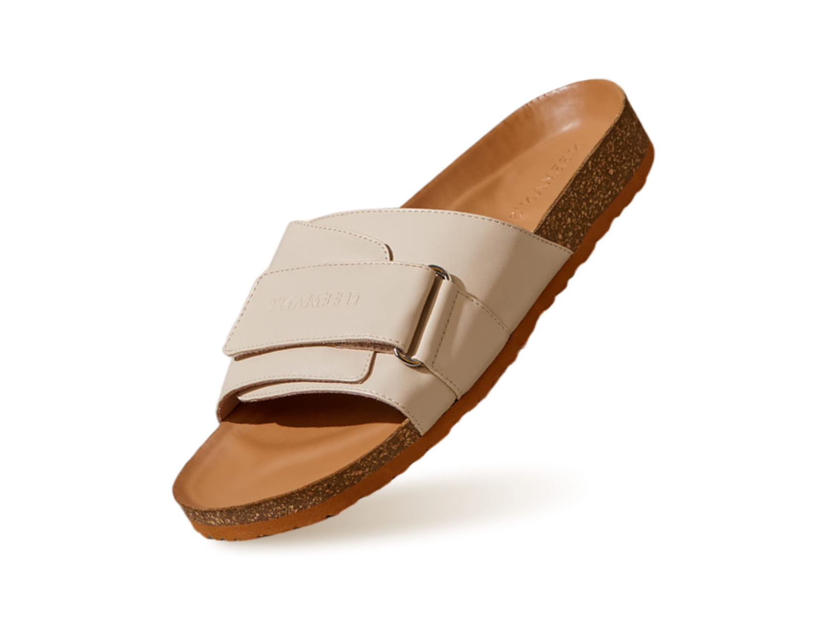 Cork Slides : Tan-White