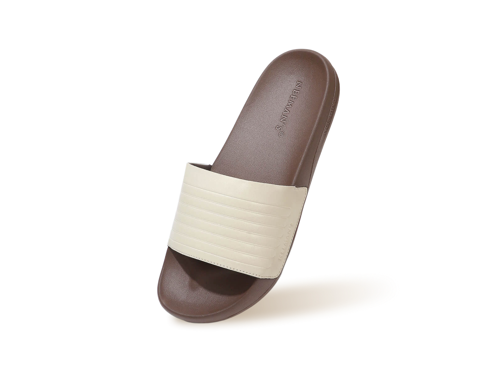 FootBed Slides for Men : Ivory Brown
