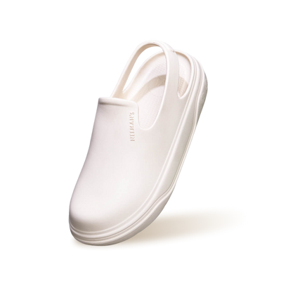 Cushers Clogs For Women : Ivory White