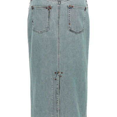 Moschino Rivets Denim Skirt