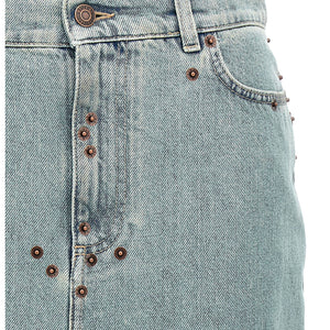 Moschino Rivets Denim Skirt