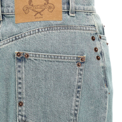 Moschino Rivets Denim Skirt