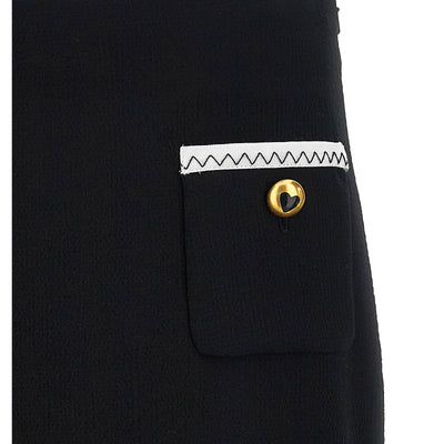 Moschino Heart Button Skirt
