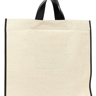 Jil Sander Border Book Tote Square Shopping Bag