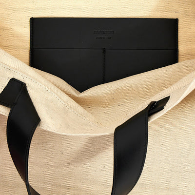 Jil Sander Border Book Tote Square Shopping Bag