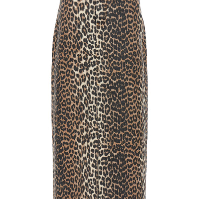 Ganni Animal Print Long Skirt