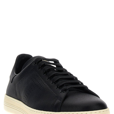 Tom Ford Logo Leather Sneakers