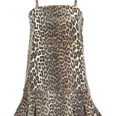 Ganni Leopard Mini Dress