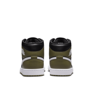 Air Jordan 1 Mid Black White Olive