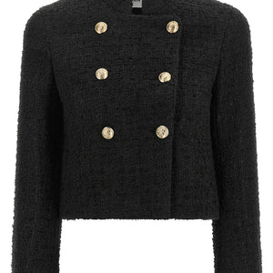 Balmain Double-breasted Tweed Short Jacket