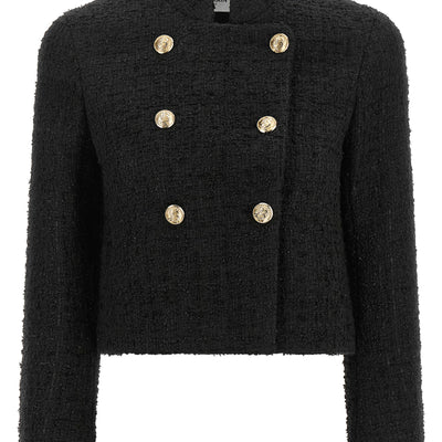 Balmain Double-breasted Tweed Short Jacket