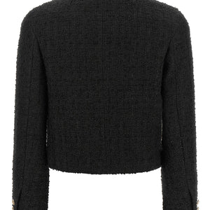 Balmain Double-breasted Tweed Short Jacket