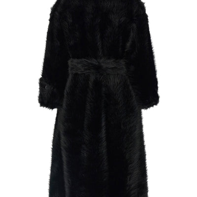 B&B Couture Jackie Eco-fur Trench Coat