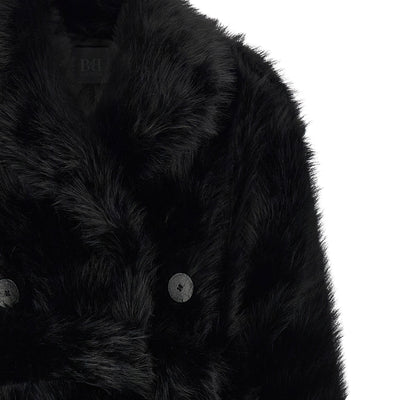 B&B Couture Jackie Eco-fur Trench Coat