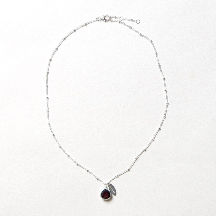 January Garnet Birthstone Necklace