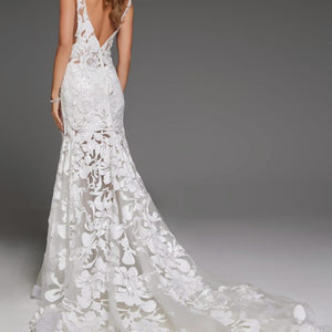 Jovani JB04192 Long Mermaid A Line Wedding Dress