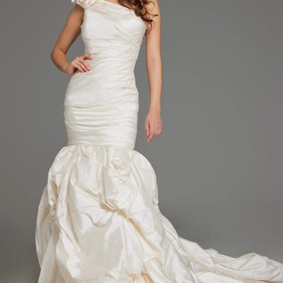 Jovani JB07179 Mermaid Long Ruffle Wedding Dress