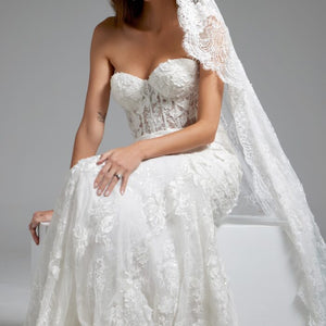 Jovani JB07583 Mermaid Long Bridal Corset Lace Wedding Dress