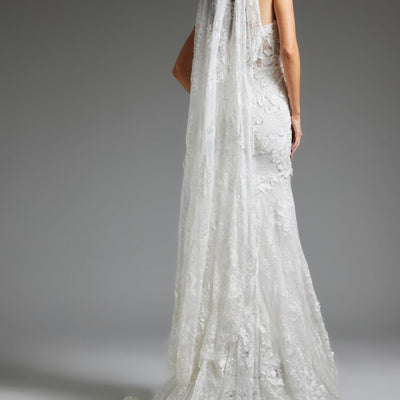 Jovani JB07583 Mermaid Long Bridal Corset Lace Wedding Dress