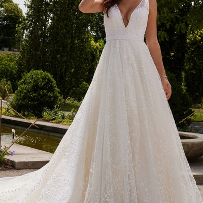 Jovani JB09491 Bridal Ballgown Long Sequin Wedding Dress