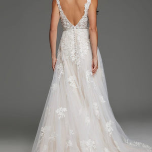 Jovani JB220005 Long Bridal Gown Floral A Line Wedding Dress