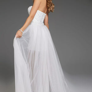 Jovani JB22274 High Low Bridal Gown Beaded Wedding Dress