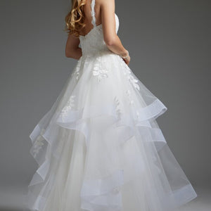 Jovani JB41002 Long Layered Bridal Gown A Line Wedding Dress