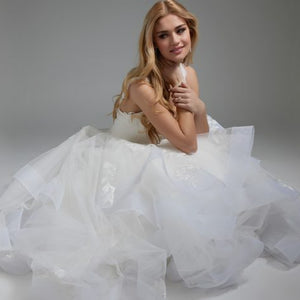 Jovani JB41002 Long Layered Bridal Gown A Line Wedding Dress