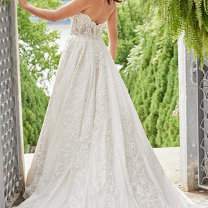 Jovani JB24563 Ball Gown Glitter Long Lace Wedding Dress