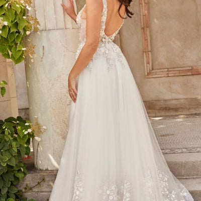 Jovani JB25737 Long Sequin Ballgown Wedding Dress