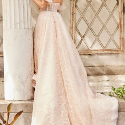Jovani JB26341 Long Sequin A Line Wedding Dress