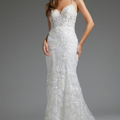 Jovani JB37538 Bridal Gown Floral Mermaid Long Wedding Dress