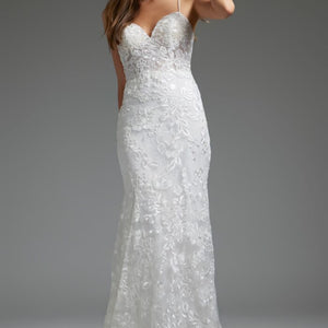 Jovani JB37538 Bridal Gown Floral Mermaid Long Wedding Dress