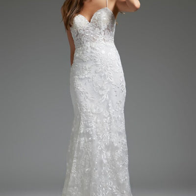Jovani JB37538 Bridal Gown Floral Mermaid Long Wedding Dress