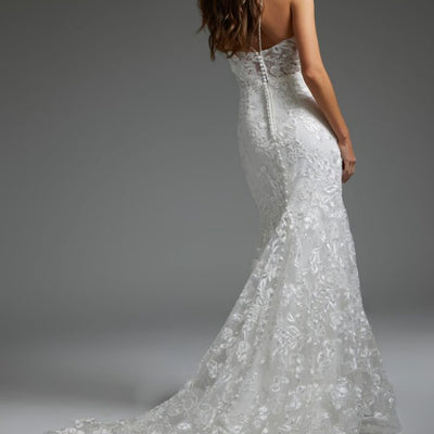 Jovani JB37538 Bridal Gown Floral Mermaid Long Wedding Dress