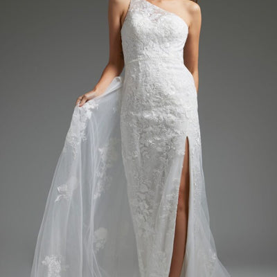 Jovani JB37601 Long Bridal Gown High Slit Wedding Dress