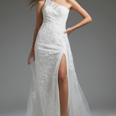 Jovani JB37601 Long Bridal Gown High Slit Wedding Dress