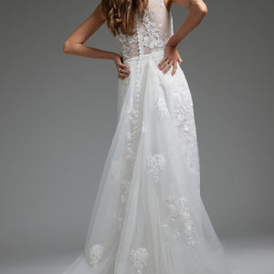 Jovani JB37601 Long Bridal Gown High Slit Wedding Dress