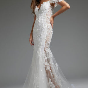 Jovani JB38224 Long Mermaid Bridal Wedding Dress