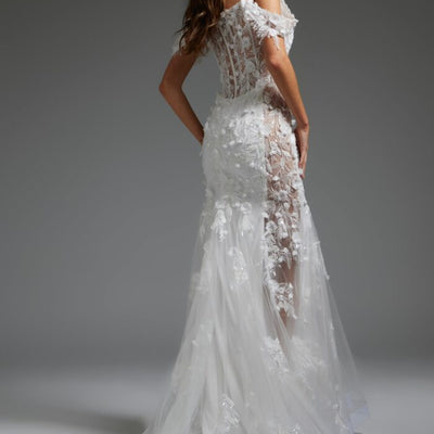 Jovani JB38224 Long Mermaid Bridal Wedding Dress