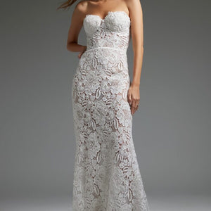 Jovani JB38271 Long Bridal Gown Corset Lace Wedding Dress