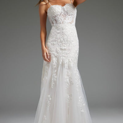 Jovani JB38490 Long Mermaid Bridal Wedding Dress