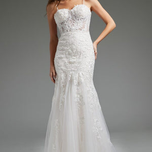 Jovani JB38490 Long Mermaid Bridal Wedding Dress